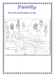 English Worksheet: Family members