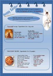 English Worksheet: Easter recipe