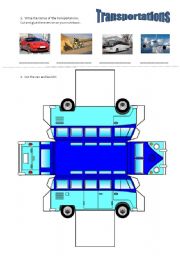 English Worksheet: Transportations 