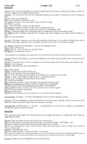 English Worksheet: School Play - Script - A Knights Tale