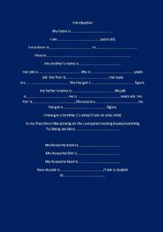 English Worksheet: Introduction