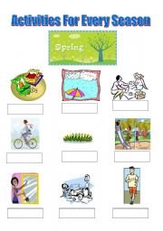 English Worksheet: Activities For Every Season - Spring