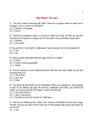 English Worksheet: How Honest are you?