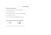 English Worksheet: Compound sentences