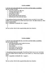 English Worksheet: To infinitive VS  -ing