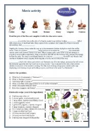 English Worksheet: Ratatouille - Movie Activity 