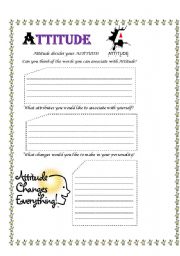 English worksheet: Attitude