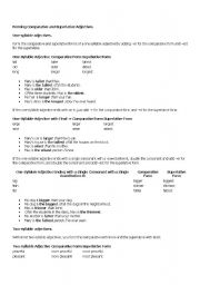 English Worksheet: forming comparative and superlative adjectives