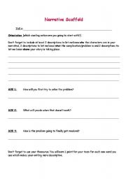 English worksheet: Narrative Scaffold