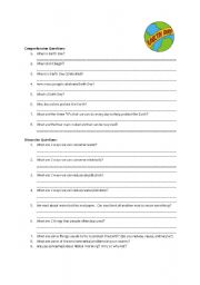 Earth Day Information and Worksheet [PAGE 2]