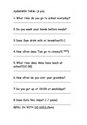 English worksheet: quiz-present simple