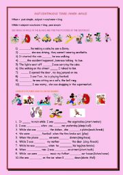 English Worksheet: When- while