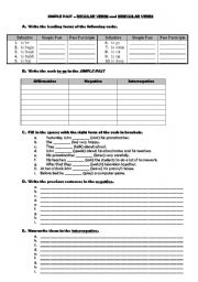 English Worksheet: Past Simple