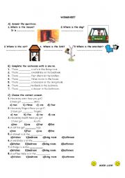 English worksheet: WORKSHEET