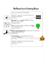 English worksheet: Halloween song