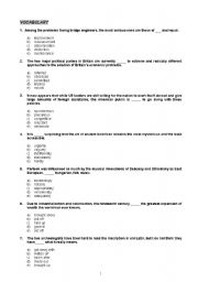 English Worksheet: general vocabulary test