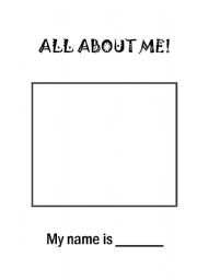 English worksheet: ALL ABOUT ME PAGE 1