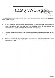 English worksheet: Essay Writing