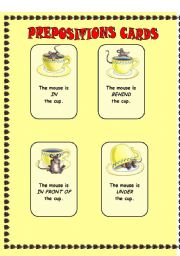 PREPOSITIONS CARDS 