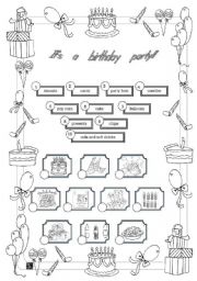 English Worksheet: Birthday party