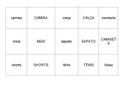 English Worksheet: Clothes flashcards
