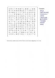 English Worksheet: tsunami game