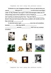 English Worksheet: Alcoholism