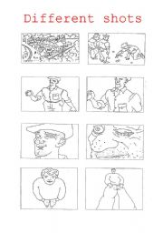 English worksheet: working on comic strips / films 2