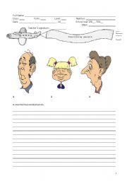 English worksheet: Physical description