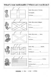 nationality / origin exercise