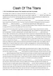 English Worksheet: Clash Of The Titans