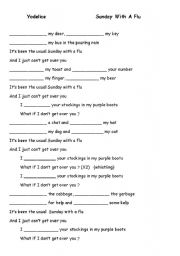 English Worksheet: Two songs to revise iregular verbs with teenagers