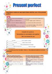 English Worksheet: present perfect vs. past simple