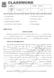 English Worksheet: simple past