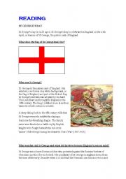 English Worksheet: St Georges Day