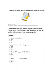 English Worksheet: A Helpful  Grammar Review 