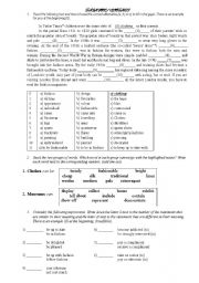 English Worksheet: Fashion and Clothes