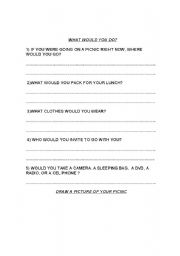 English worksheet:  WHAT WOULD YOU DO ??