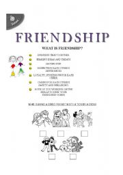 English worksheet: friendship