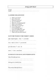 English worksheet: test