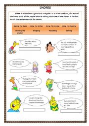 English Worksheet: CHORES 01/02