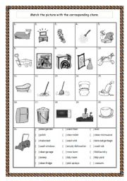 English Worksheet: CHORES 02/02