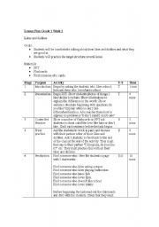 English Worksheet: Like/Dislike Lesson Plan