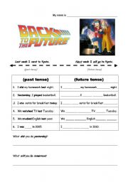 English Worksheet: Back to the Future!