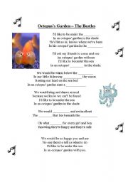 English worksheet: Octopuss Garden - By The Beatles