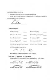 English worksheet: Using the Question to Create the answer