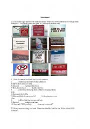 English Worksheet: Complete worksheet for practice