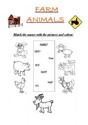 English worksheet: FARM ANIMALS