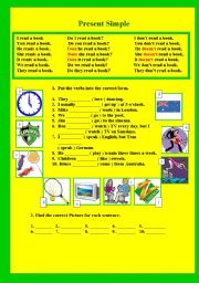 English Worksheet: Present Simple