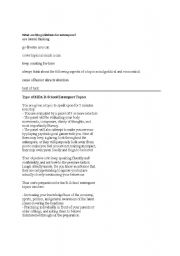 English Worksheet: Public Speaking isnt a fear factor